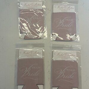 Rosannebeck Collections Bridal Collection Team Bride Drink Koozies set of 4, NWT